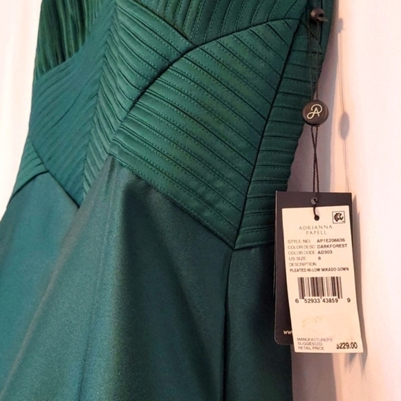 adrianna Papell High-Low Mikado Evening Gown - Picture 15 of 17